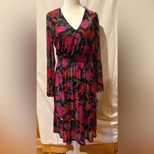 Kate & Lily floral print long sleeve dress NWT women’s size 6